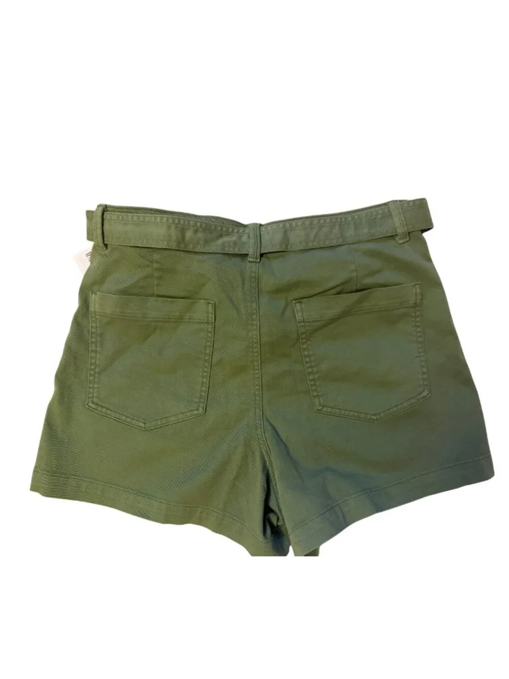 Gap Green Khaki Belted Shorts | Women's Size 12 | NWT
